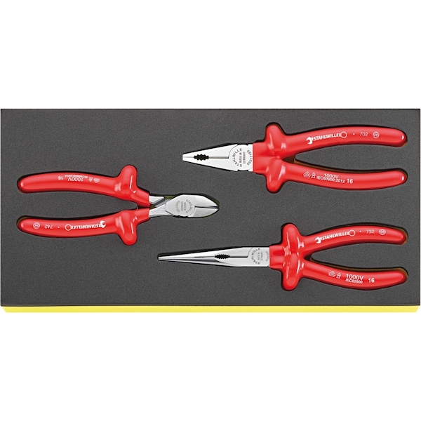 Set of pliers i.TCS inlay No.TCS 6501-6600/3 1/3-tray3-pcs.